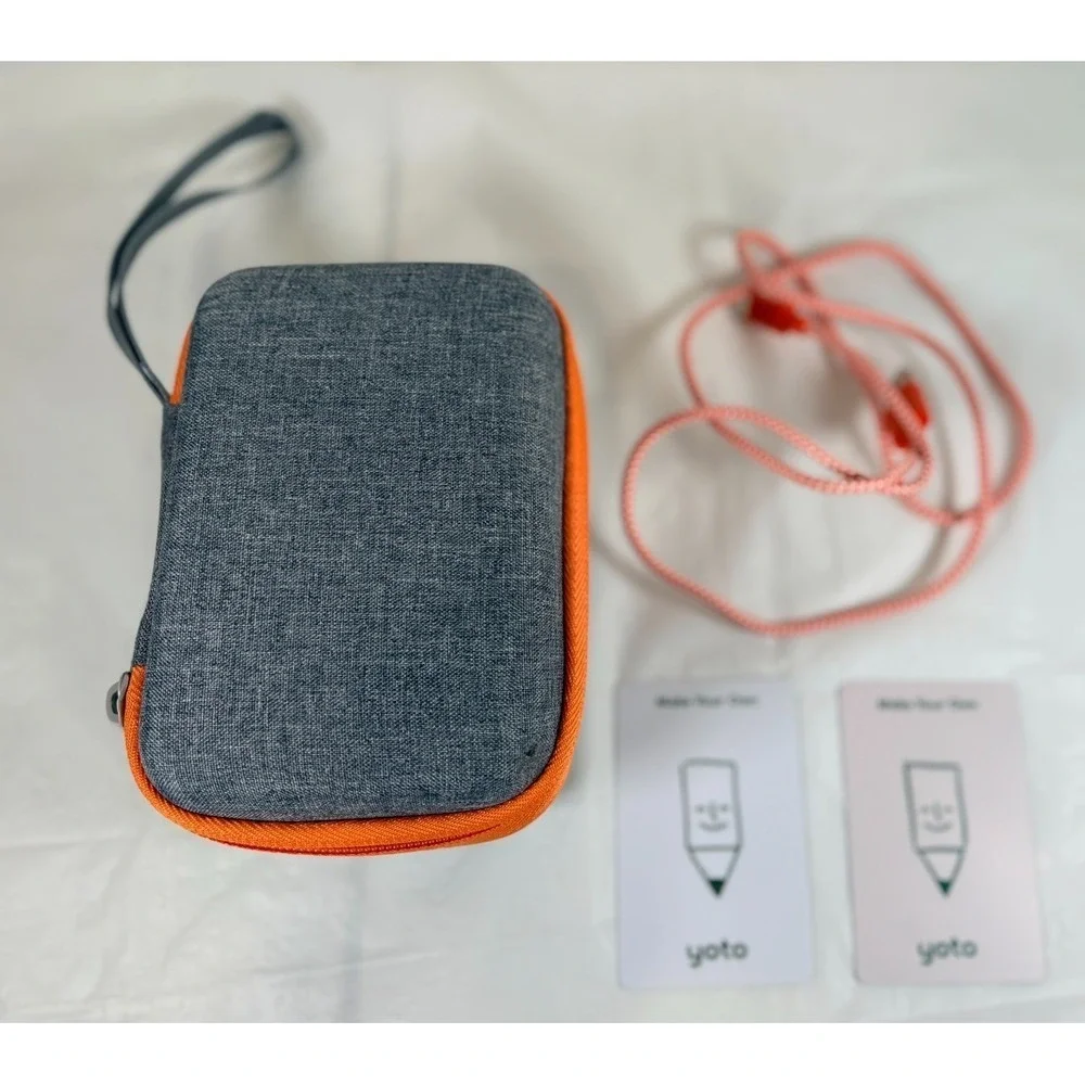Yoto Protective Hard Case, USB Accessory Cord, & 2 Make Your Own Cards